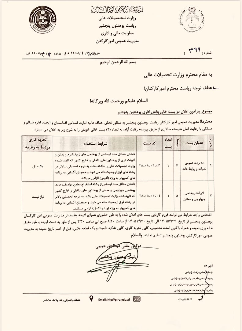 پوهنتون پنجشیر